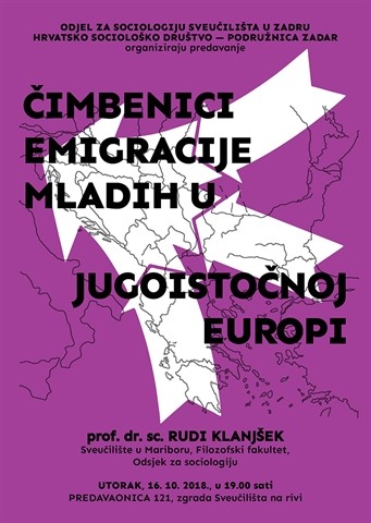 GOSTUJUĆE PREDAVANJE - Čimbenici emigracije - prof. dr. sc. Rudi Klanjšek